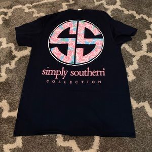 Simply Southern navy T-shirt, size medium